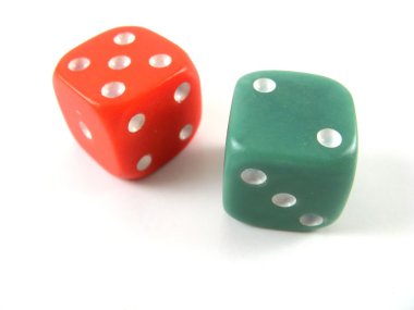 Colored dices - 421 game clipart