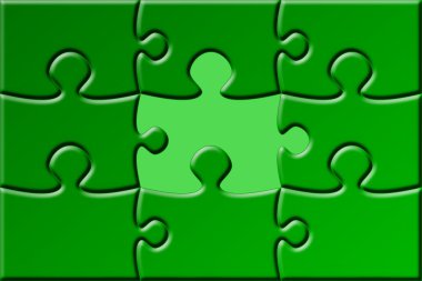 Puzzle with missing piece clipart