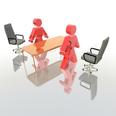 Recruiting interview clipart