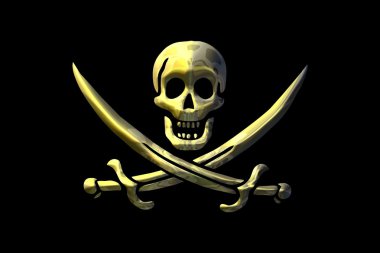 Pirate flag clipart