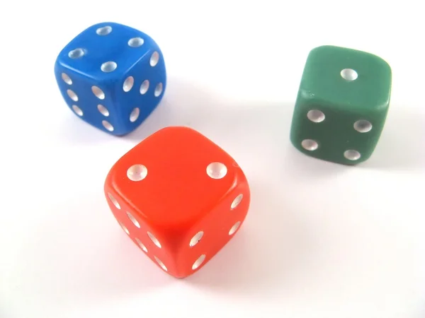 Colored dices - 421 game — Stock Photo, Image