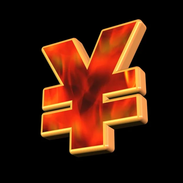 Simbolo dello yen — Foto Stock
