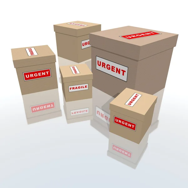Embalagens urgentes — Fotografia de Stock