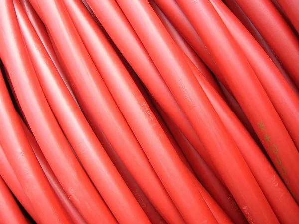 Rode elektrische kabel — Stockfoto