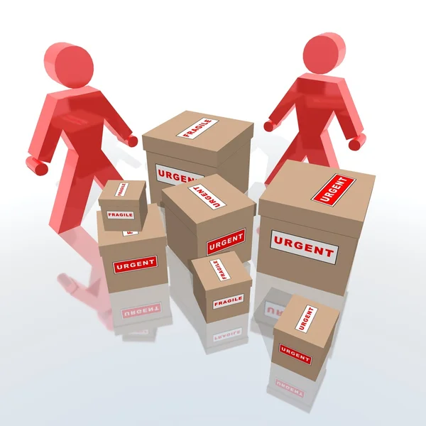 Pilną pakietów do dostarczania — Zdjęcie stockowe