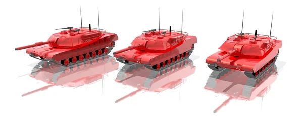 Red glass tank — Stock Photo, Image
