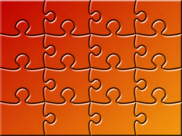 Puzzle czerwony — Zdjęcie stockowe
