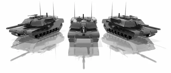 黑色的坦克 — 图库照片