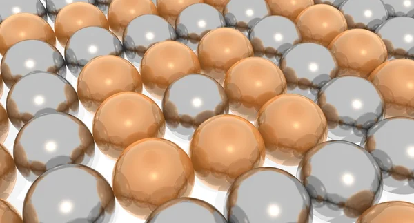 Golden and silvery balls — Stock Photo, Image