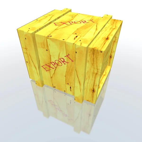 Drewniane pudełko eksportu — Zdjęcie stockowe