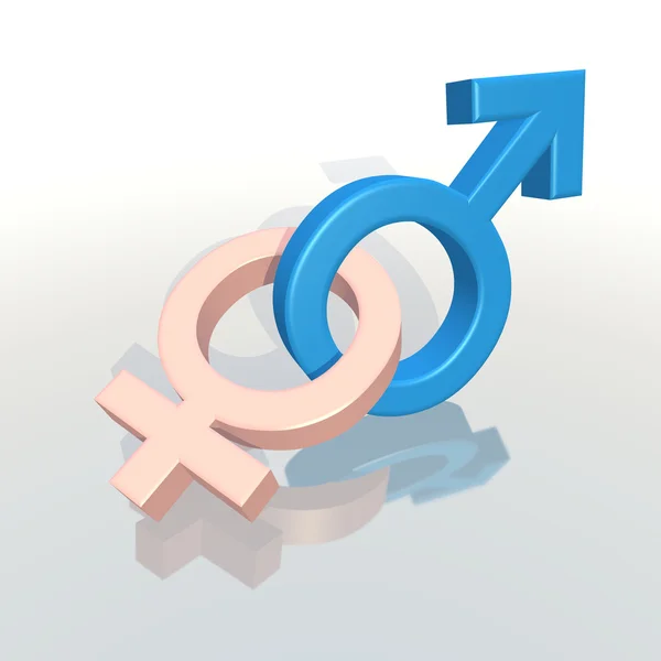 Symbole męskie i żeńskie — Zdjęcie stockowe