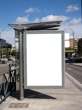 Blank Bus Stop Billboard clipart