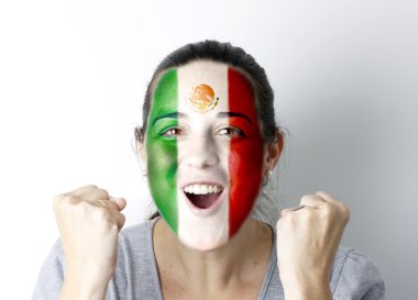 Mexican fan screaming GOAL clipart