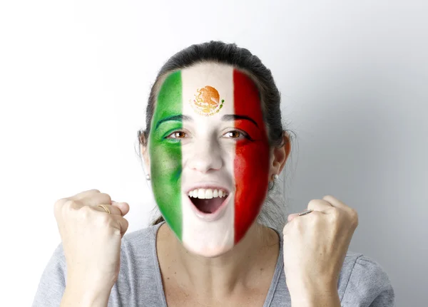 Mexicaanse fan schreeuwen doel Rechtenvrije Stockfoto's