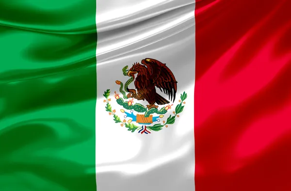 Mexicaanse vlag Rechtenvrije Stockafbeeldingen
