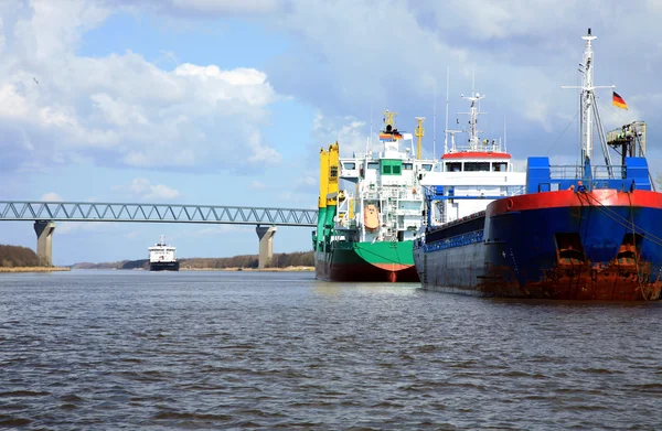 Nave sul canale Kiel — Foto Stock