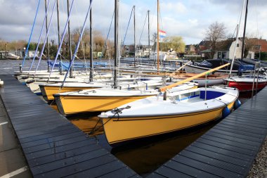 Recreational sailing boats in Netherland clipart