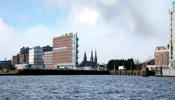 Bâtir sur l'eau à Amsterdam . — Photo