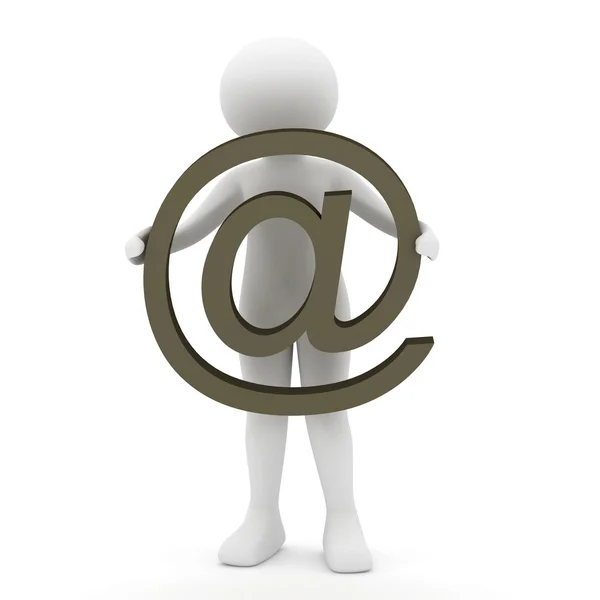 Female with email — Stock Photo, Image