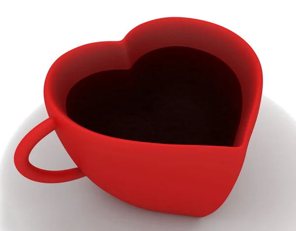 Red cup of coffe — Stock Photo, Image
