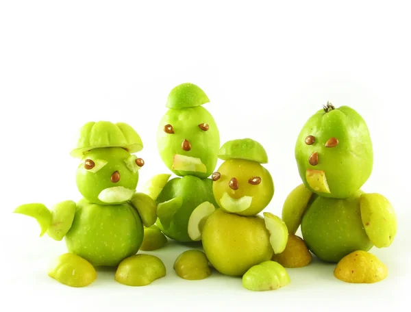 Peoples from fruits of quinces — Stock Photo, Image