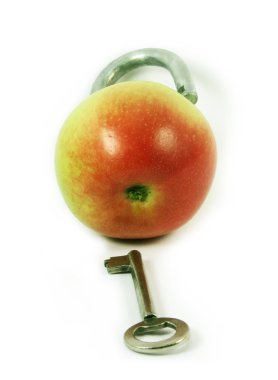 Apple as padlock clipart