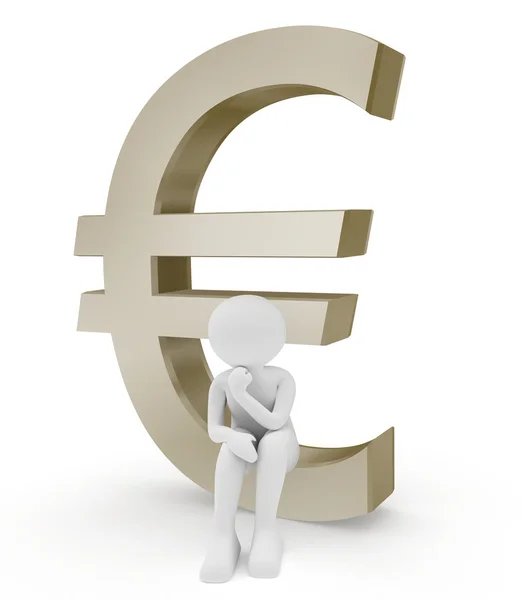 Euro symbole et personne — Photo