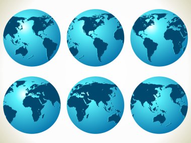 World maps clipart