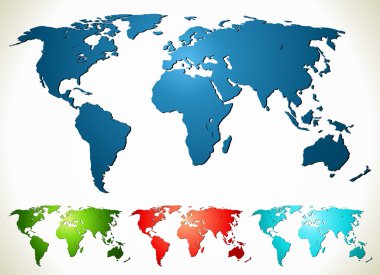 World map clipart