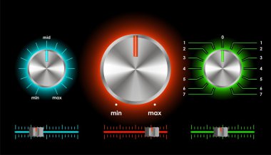 Vector volume balance knobs clipart