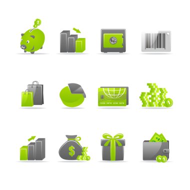 4 parlak Icon set