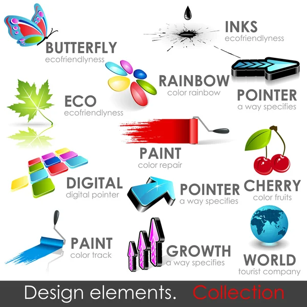 Design elements collection — Stock Vector