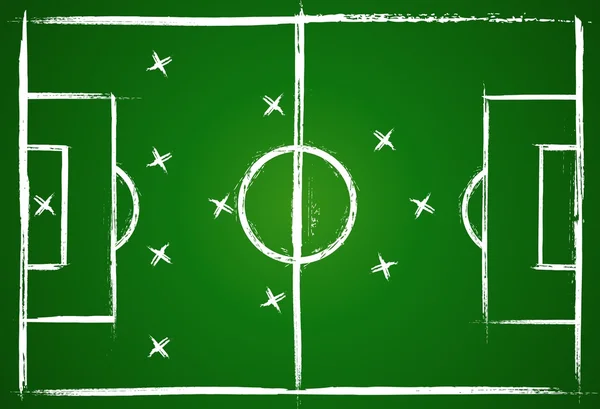 Футбол командна робота стратегії — стоковий вектор