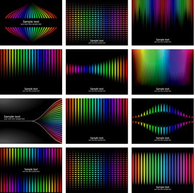 Abstract rainbow bark colour background collection clipart