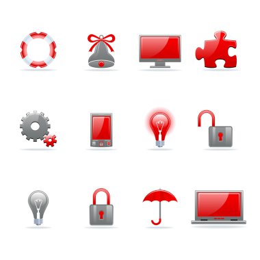 Glossy icon set clipart