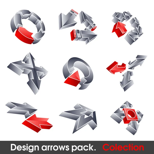Vector arrows. Design elements — Stock Vector