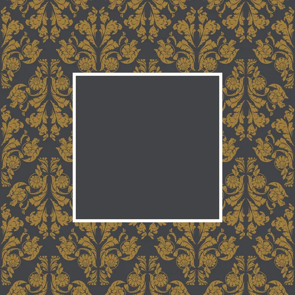Cadre floral doré — Image vectorielle