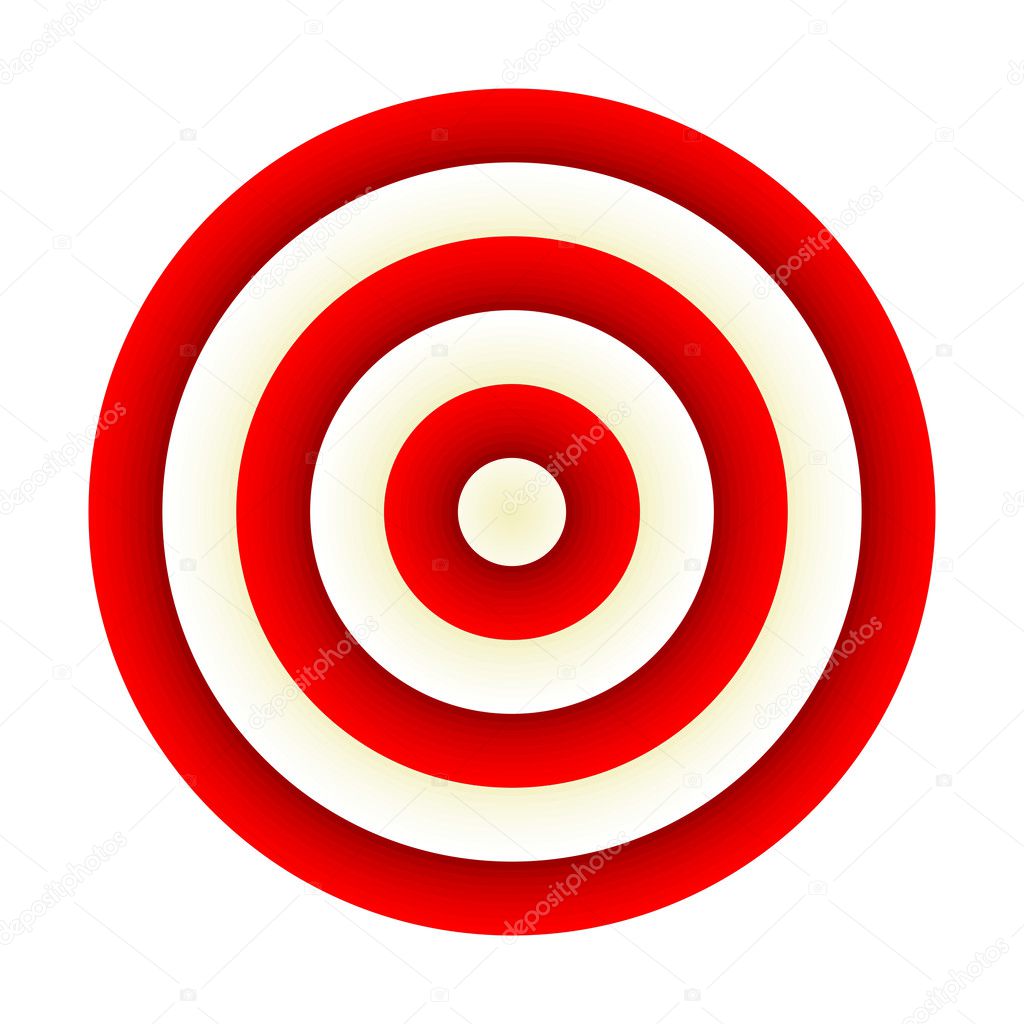 Darts. Red target