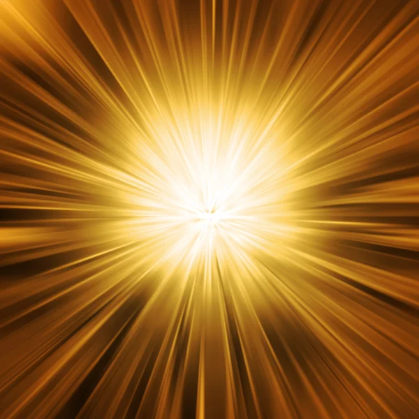 Złoty wybuch światło — Zdjęcie stockowe