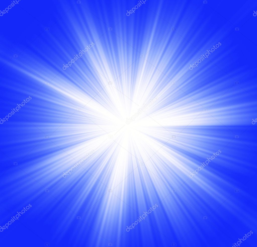Star-burst on blue