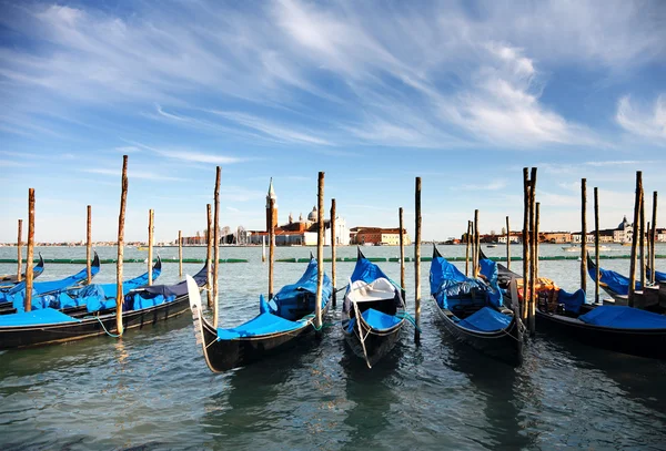 Godolas em Veneza, Italia — Fotografia de Stock