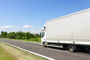 The lorry on a road clipart