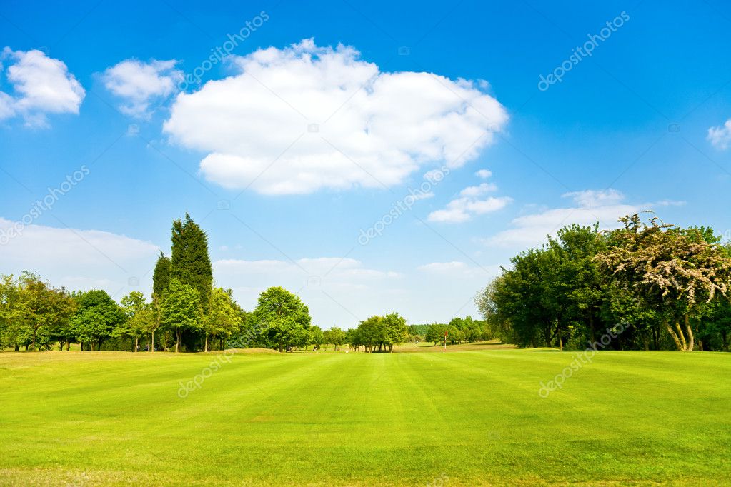 Golf fields landscape