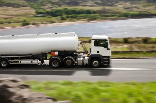 Big fuel gas tanker truck — Stock Photo, Image