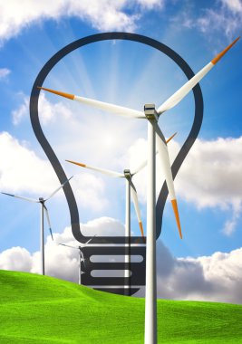 Wind energy concept clipart