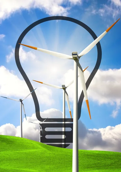Concepto energía eólica — Foto de Stock