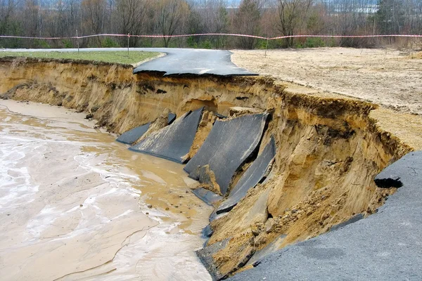 Záplavy a ničení — Stock fotografie