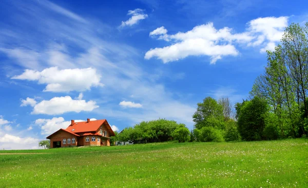 New house in spring — Stock Photo, Image