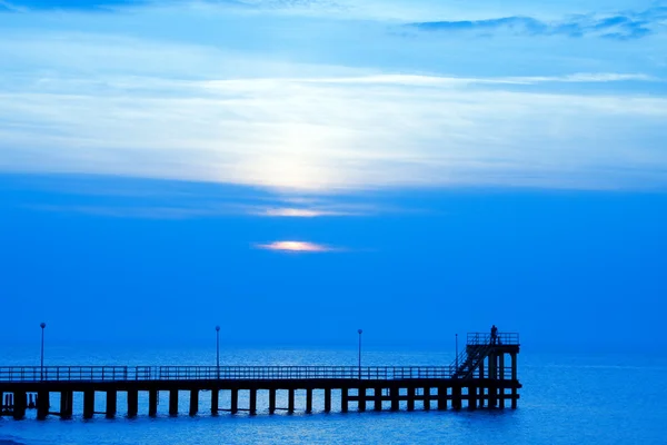 Niebieski zachód słońca — Zdjęcie stockowe