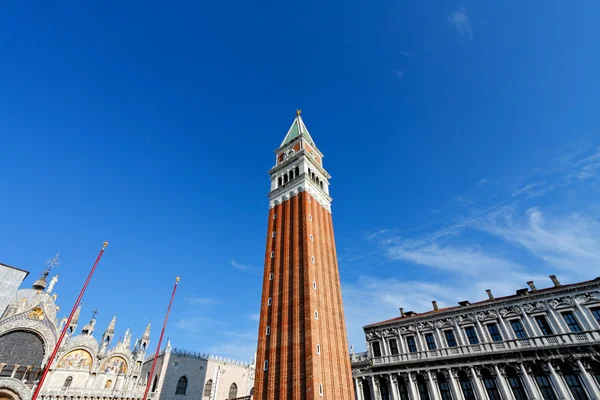 Zvonice, piazza san marco, Benátky — Stock fotografie